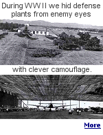 To protect the Burbank, California Lockheed plant from enemy attack, it was made to look like a rural area, using camouflage netting and artificial trees.